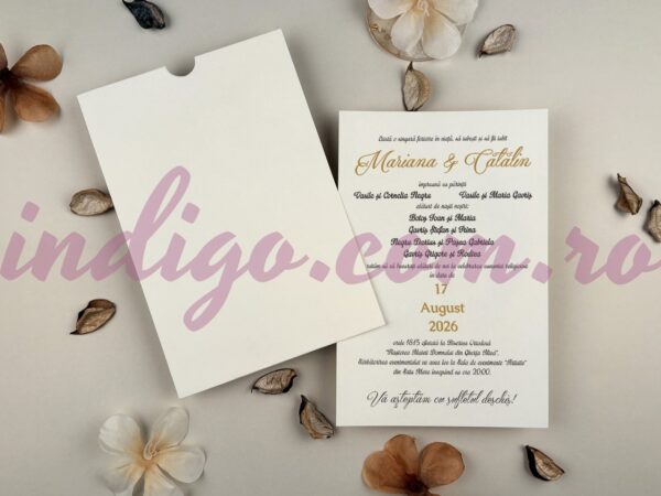 Invitatie de Nunta cu motiv Elegant - Cod 96934