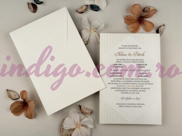 Invitatie de Nunta cu motiv Elegant - Cod 96935