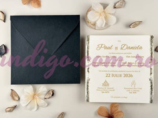 Invitatie de Nunta cu motiv Elegant - Cod 96945