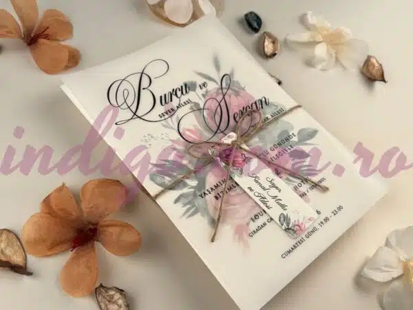 Foto Invitatie de Nunta cu Flori - Cod 85842