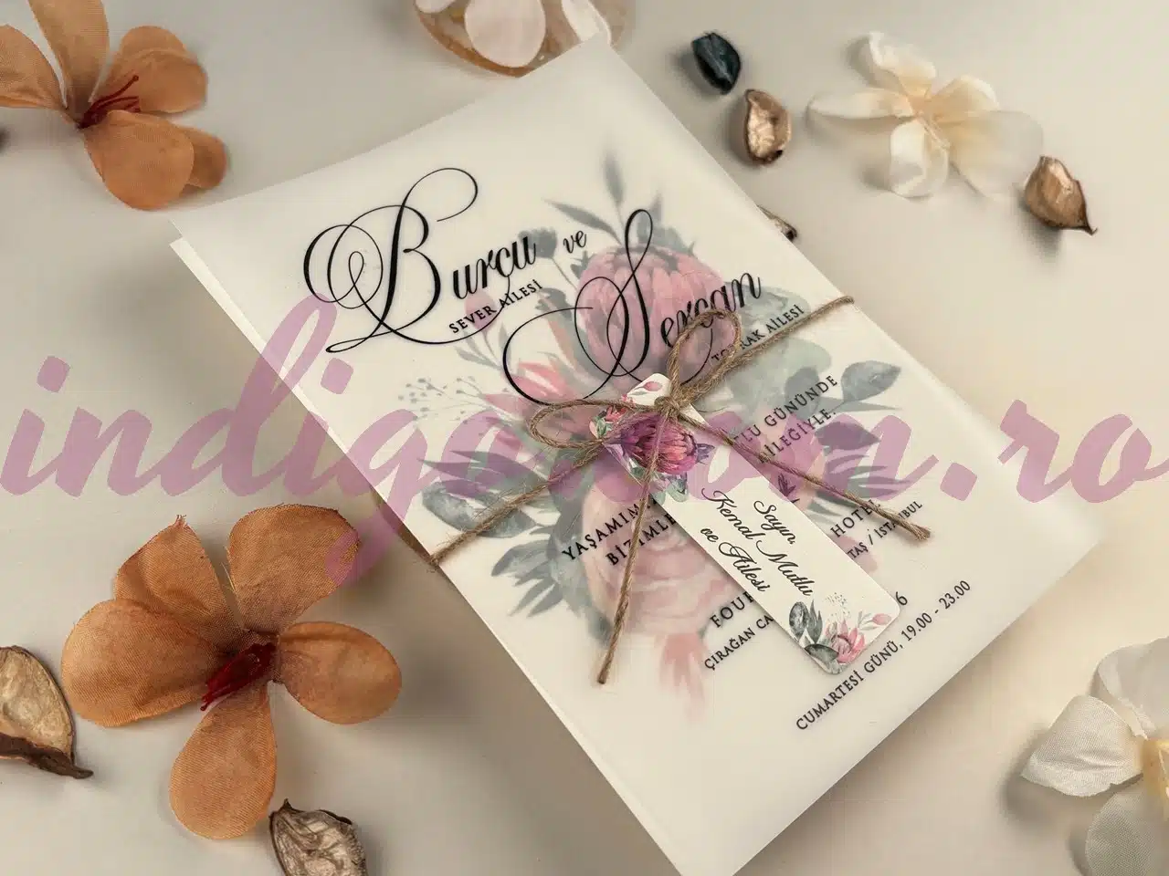 Foto Invitatie de Nunta cu Flori - Cod 85842