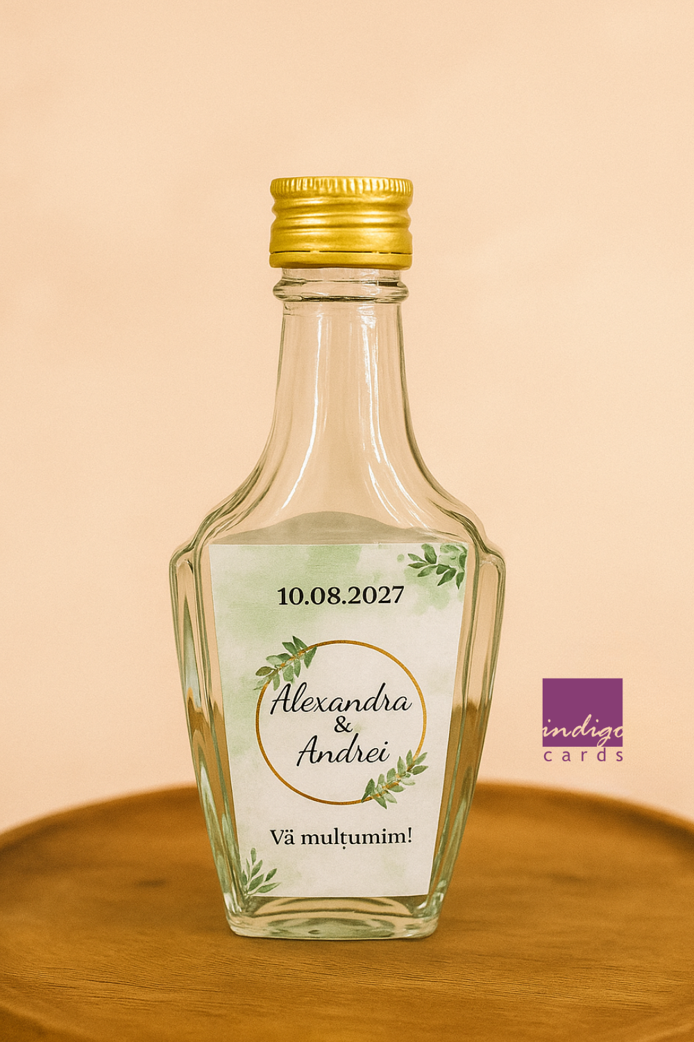 Perla 250 ml Foto Sticla marturie Nunta PERLA 250 ML