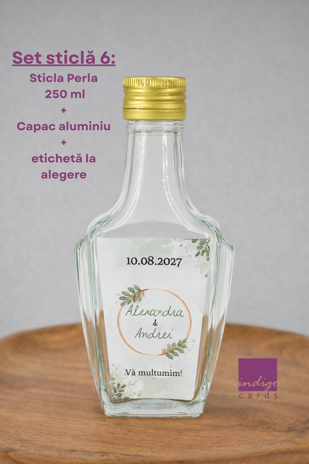 set sticla 6 Foto Set sticla nunta 6